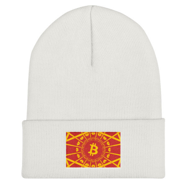 BITCOIN in the GLOW - (BEANIE), Color: White