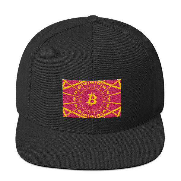 BITCOIN in the GLOW - (SNAPBACK HAT), Color: Black