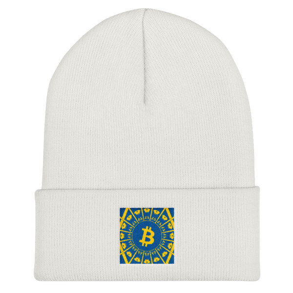 BITCOIN in the GLOW - (BEANIE), Color: White