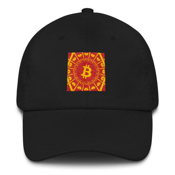 BITCOIN in the GLOW - (DAD HAT), Color: Black