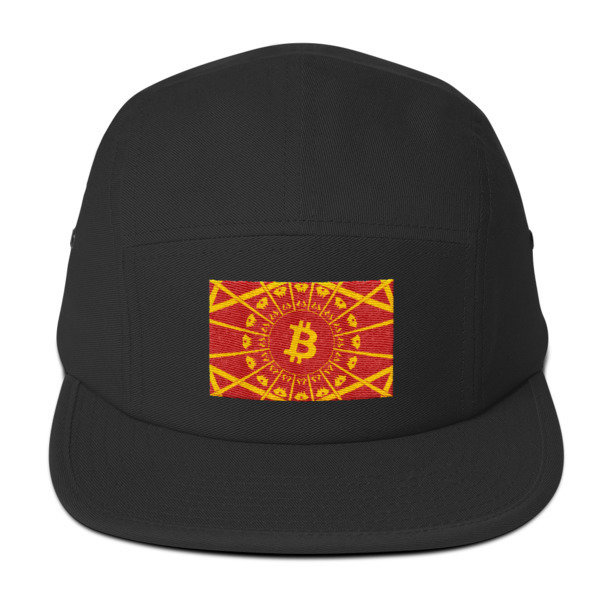 BITCOIN in the GLOW - (FIVE PANEL CAP), Color: Black
