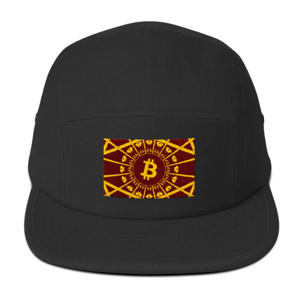 BITCOIN in the GLOW - (FIVE PANEL CAP), Color: Black
