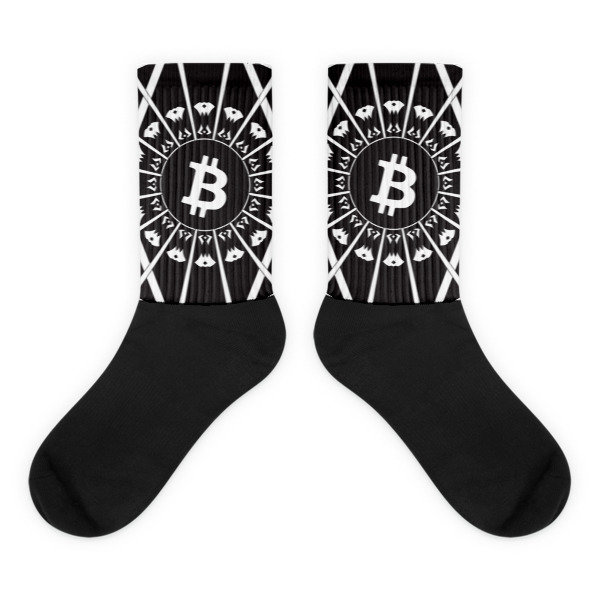 BITCOIN in the GLOW - (SOCKS), Size: M (6-8)