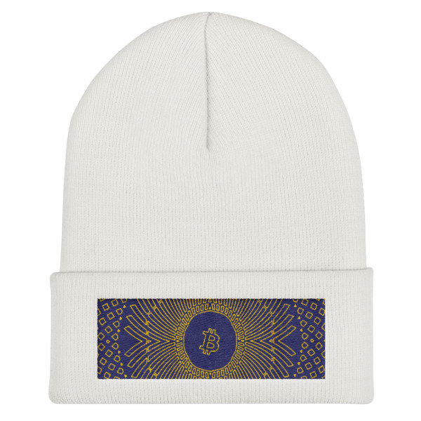 BITCOIN in GRIM DARKNESS - (BEANIE), Color: White