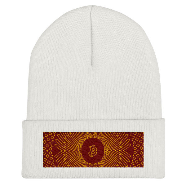 BITCOIN in GRIM DARKNESS - (BEANIE), Color: White