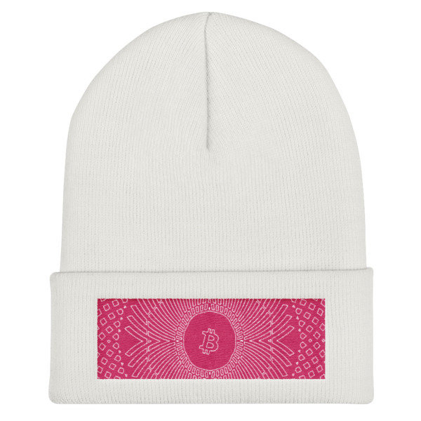 BITCOIN in GRIM DARKNESS - (BEANIE), Color: White