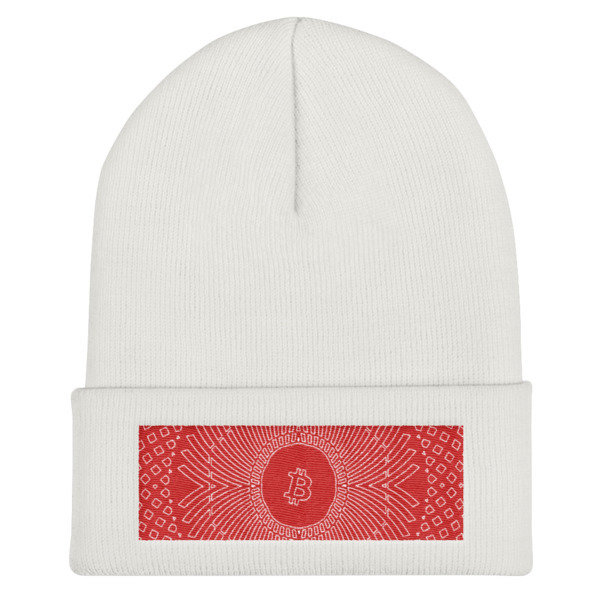 BITCOIN in GRIM DARKNESS - (BEANIE), Color: White