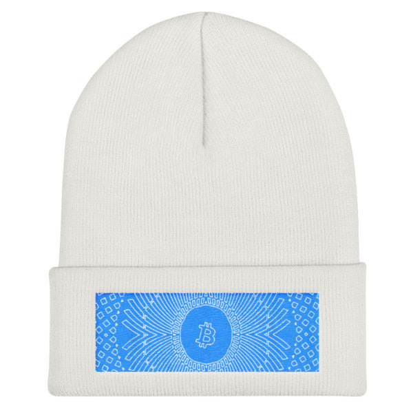 BITCOIN in GRIM DARKNESS - (BEANIE), Color: White