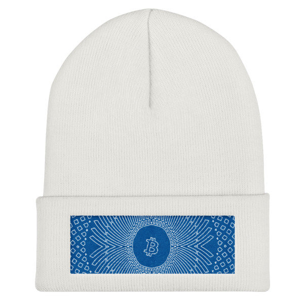 BITCOIN in GRIM DARKNESS - (BEANIE), Color: White