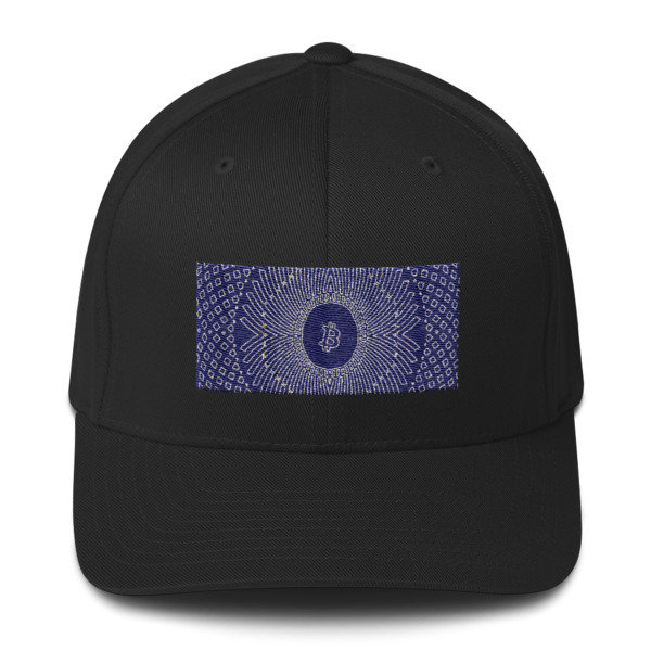 BITCOIN in GRIM DARKNESS - (FLEXFIT CAP), Color: Black, Size: S/M