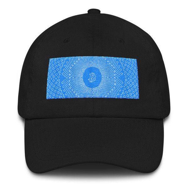 BITCOIN in GRIM DARKNESS - (DAD HAT), Color: Black