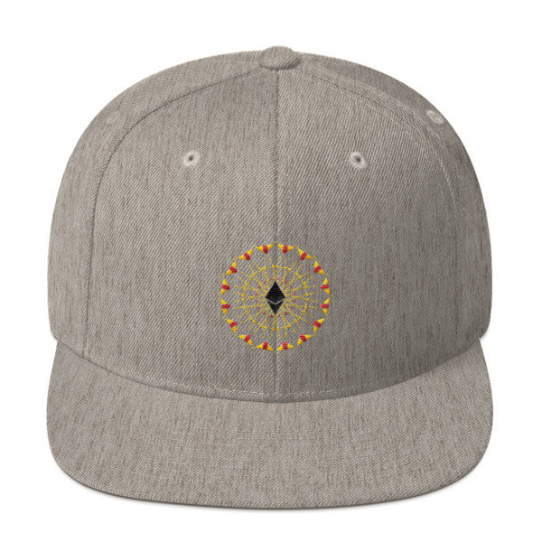 ETHEREUM in FULL EMISSION - (SNAPBACK HAT), Color: Heather Grey