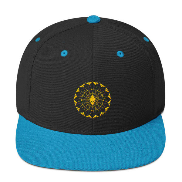 ETHEREUM in FULL EMISSION - (SNAPBACK HAT), Color: Black/ Teal