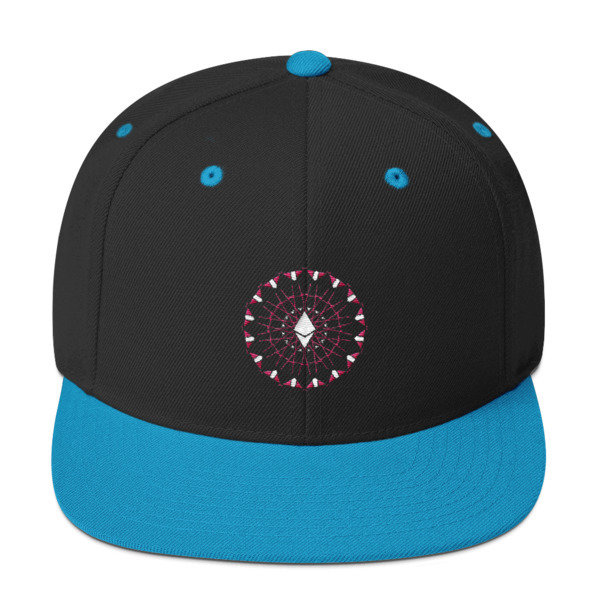 ETHEREUM in FULL EMISSION - (SNAPBACK HAT), Color: Black/ Teal