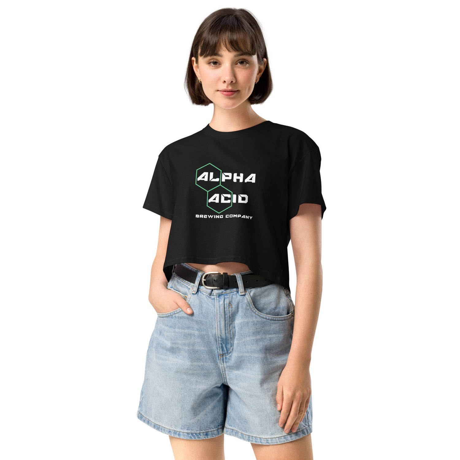 Alpha Acid logo crop top
