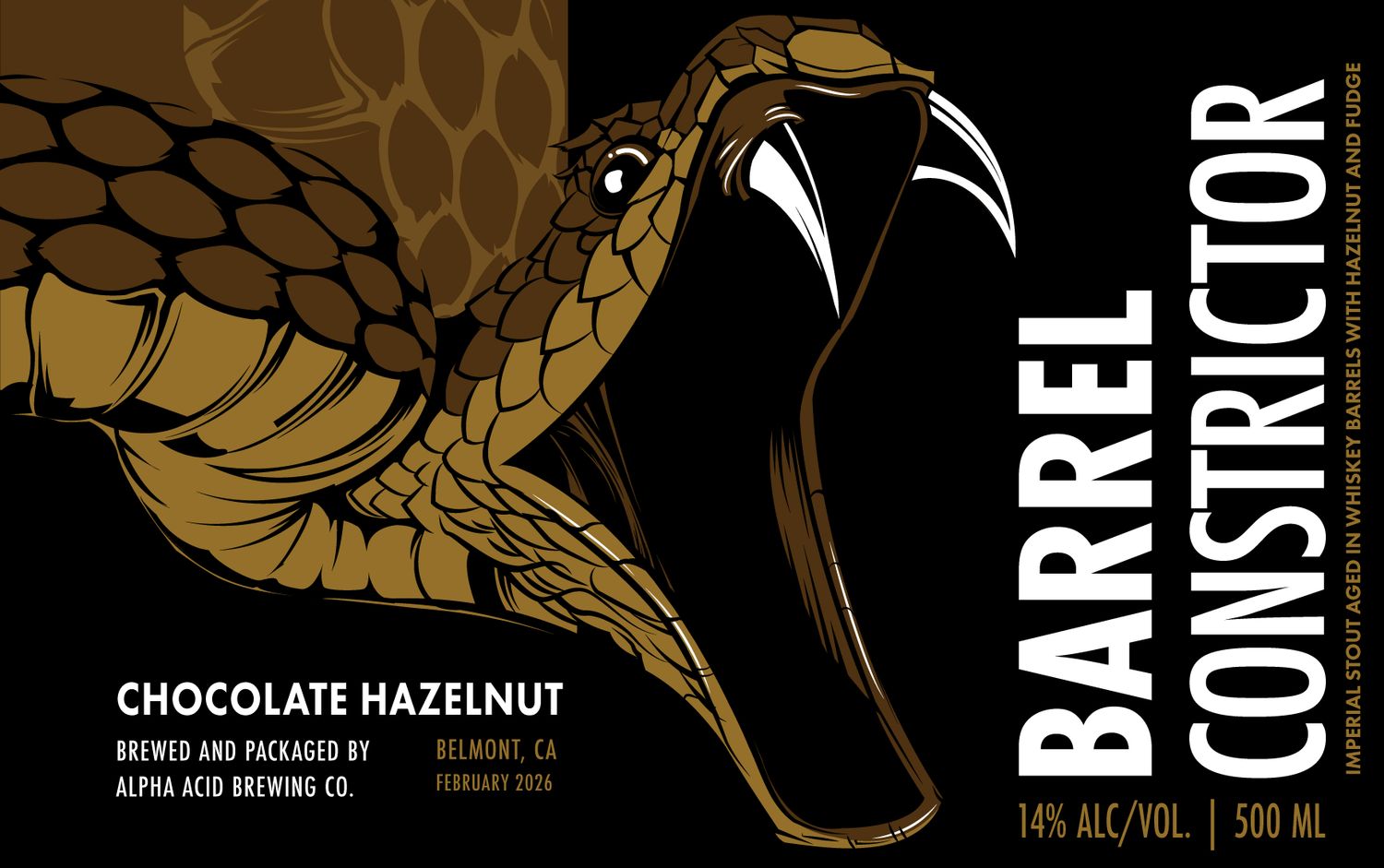Chocolate Hazelnut Barrel Constrictor 500ml