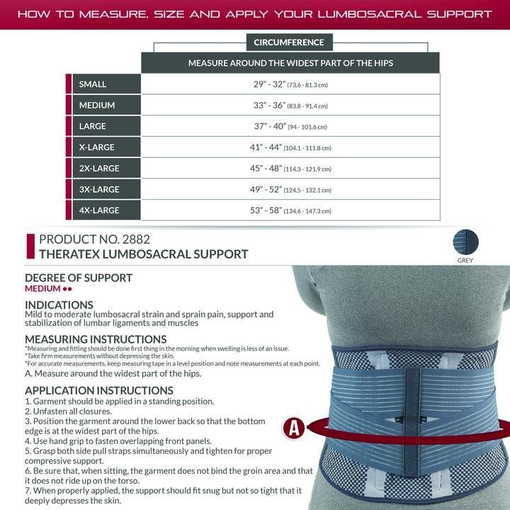 Theratex Lumbosacral Support L