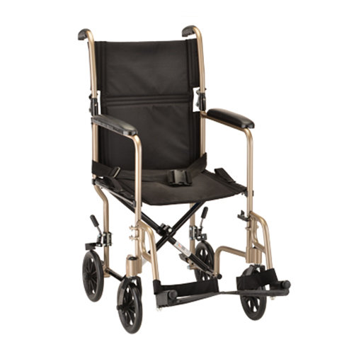 Transport Chair Steel 20&quot; Champagne or Black