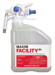 MAXIM Facility+ One Step Concentrated Disinfectant Cleaner and Deodorant (Case of 2, 3L jug w/dilution trigger & secondary labels) by Midlab