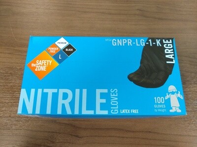 Black Nitrile Gloves, Size Large, Box of 50 Pair Black Nitrile Gloves, Size Large, Box of 50 Pair