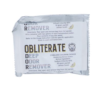 Grey Matter Chemistry Obliterate Powdered Deodorizer, Lemon, 30g pack