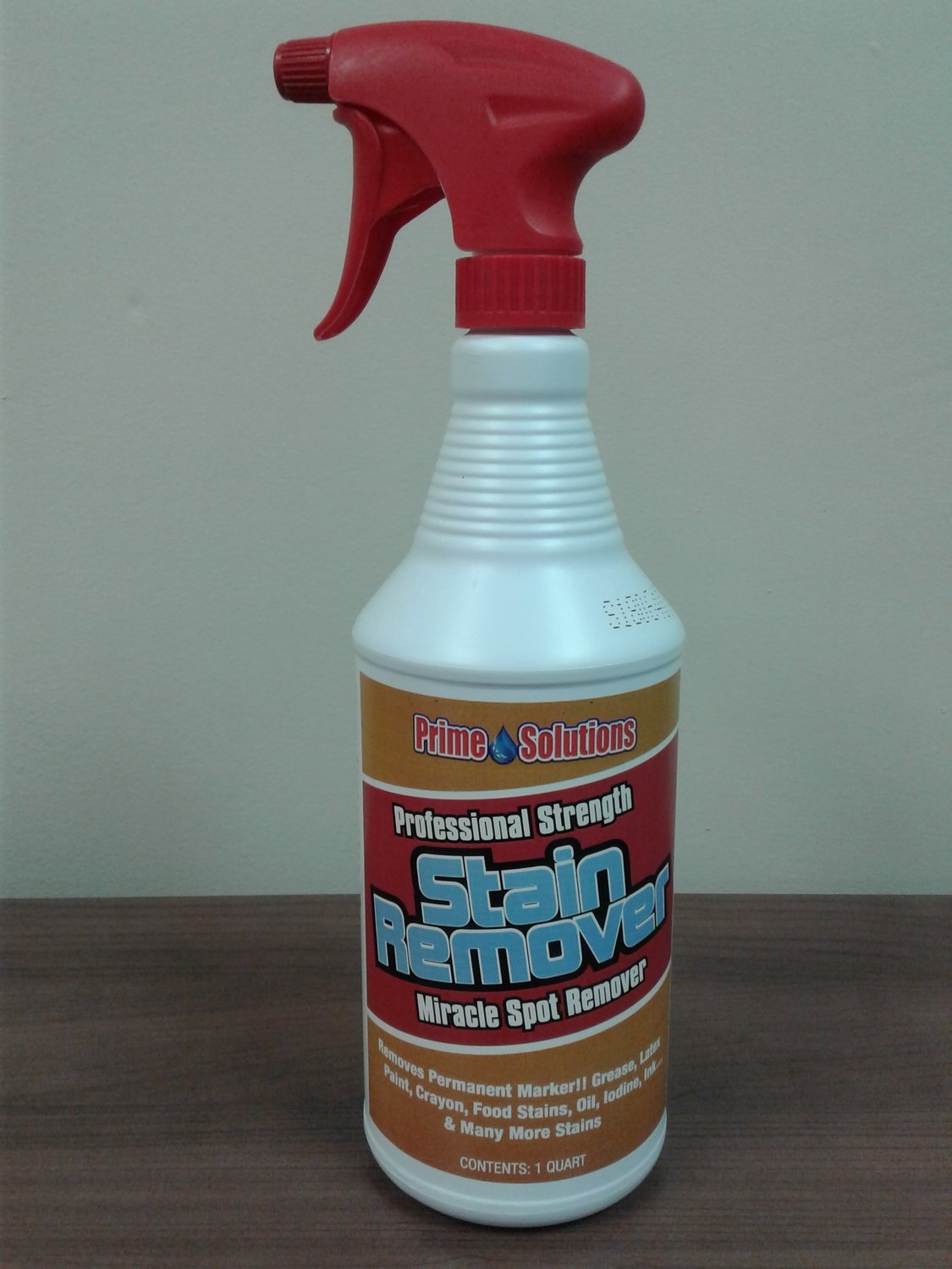 Stain Remover (Quart w/trigger sprayer) by Prime Solutions - Premium Strength Miracle Spot Remover