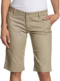 Khaki Twill Shorts - Girls