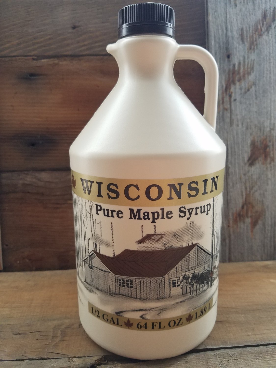 Pure Wisconsin Maple Syrup, 1/2 Gallon / 64 FL OZ