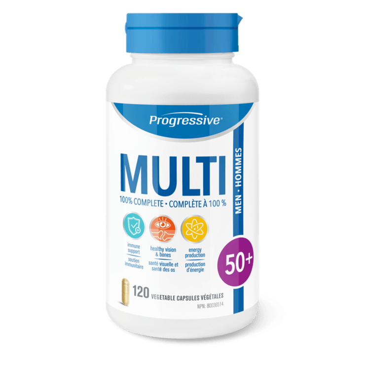 Progressive Multi-Vitamin Men aged 50+ - 120 Capsules