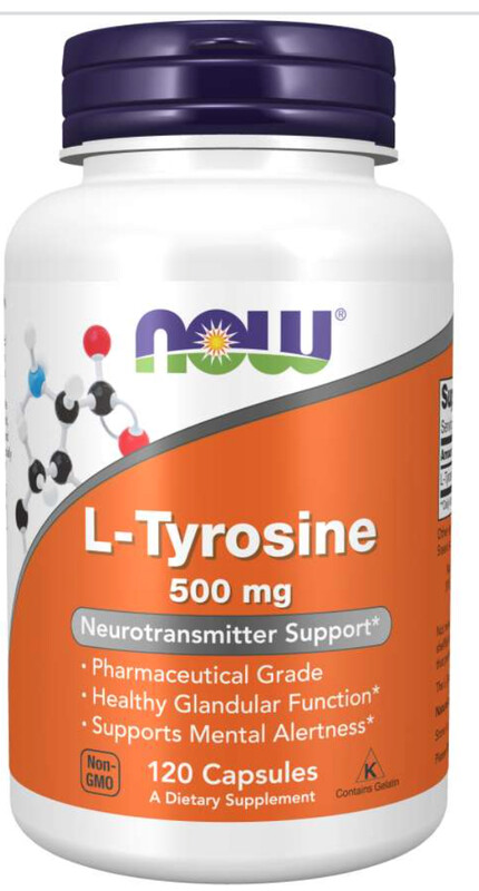 NOW L-Tyrosine 500mg 120 Capsules