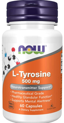 NOW L-Tyrosine 500mg 60 Capsules