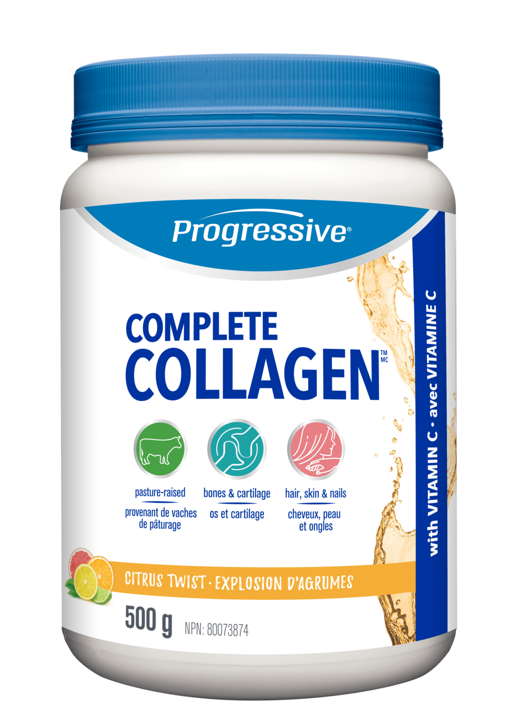 Progressive Complete Collagen 500g, Flavours: Citrus Twist