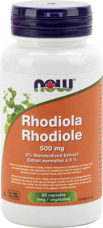 NOW Rhodiola 500 mg Veg Capsules