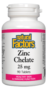 Natural Factors Zinc Chelate 25mg