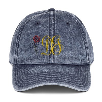 DJ Monogram Rose Vintage Cap
