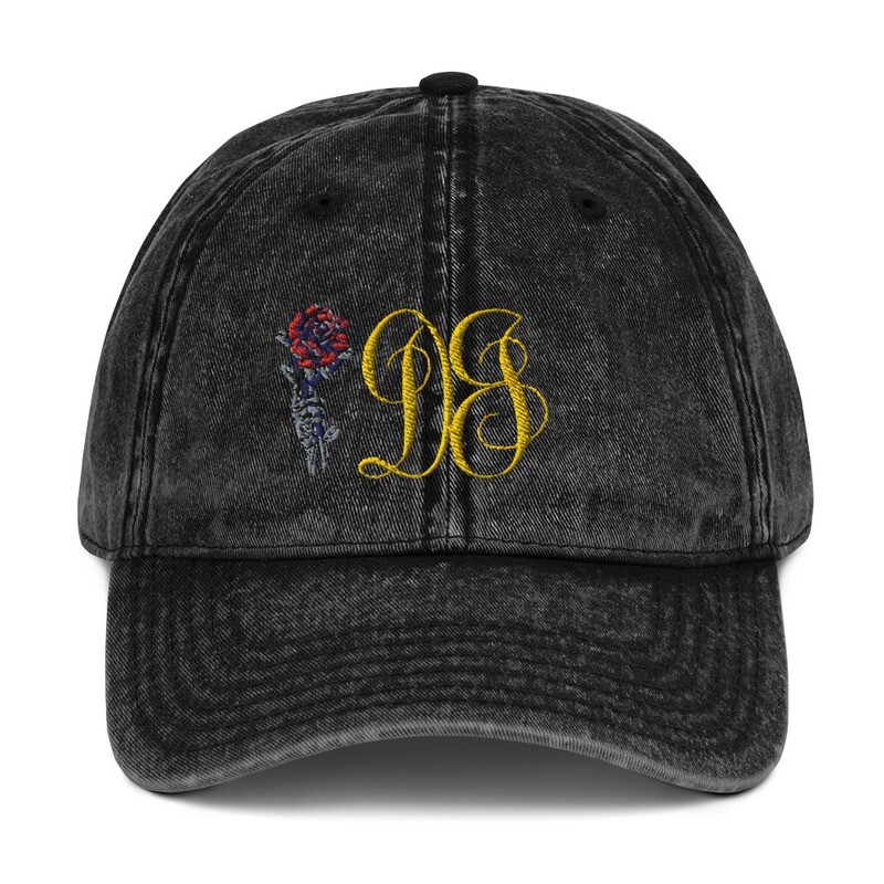 Doe Jones Monogram Rose Embroidered Vintage Cap - product view 2