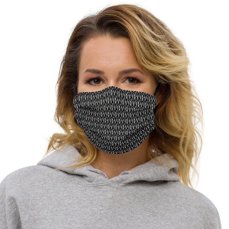 DJ Monogram black face mask