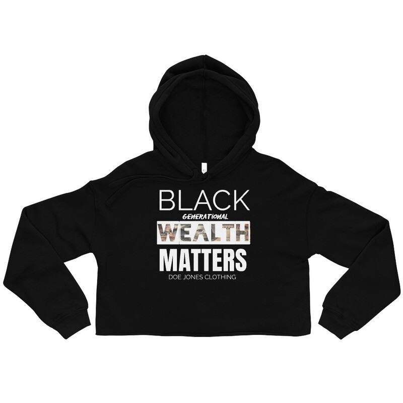 Doe Jones Black Wealth Matters Cropped Hoodie - product view 2