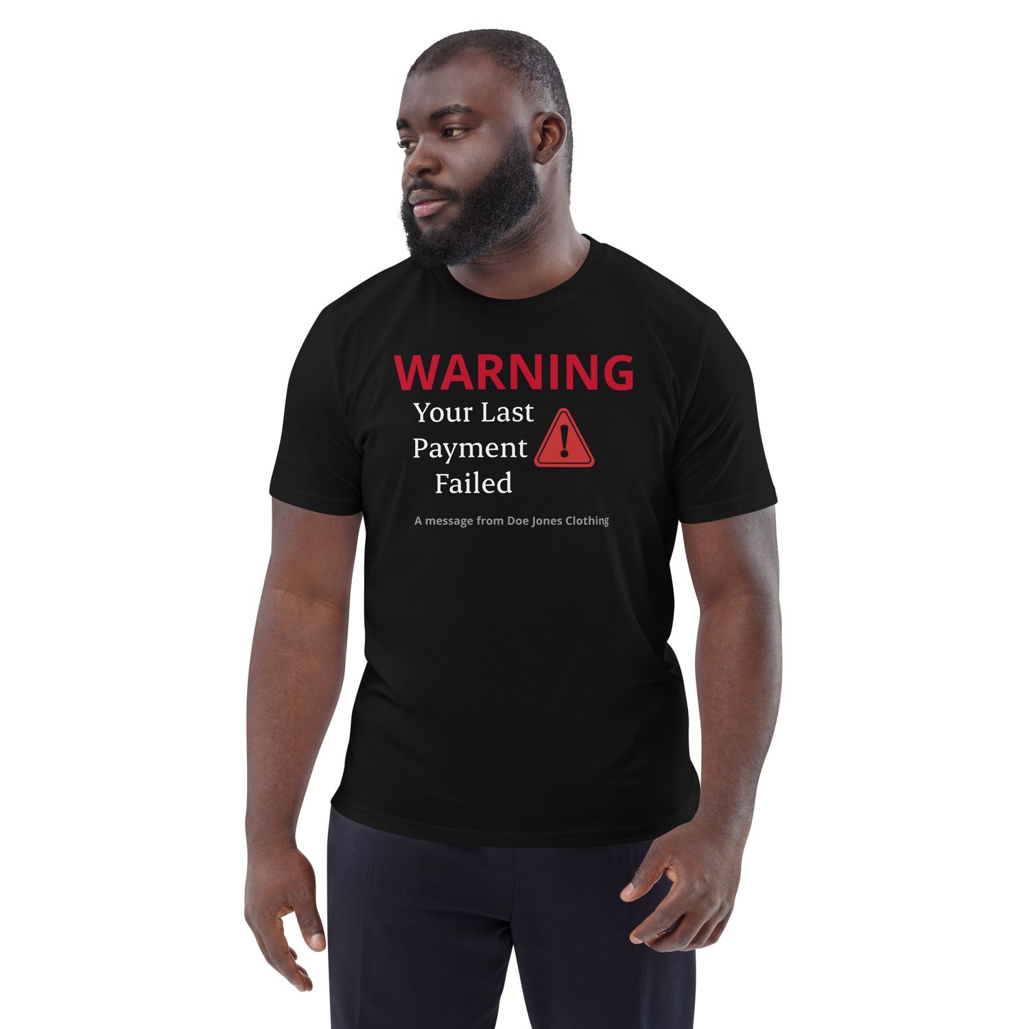 Warning organic cotton t-shirt