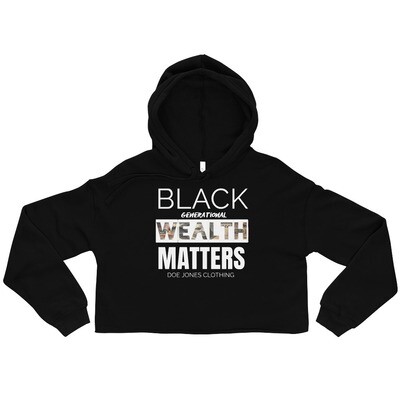 Doe Jones Black Wealth Matters Cropped Hoodie - product view 2