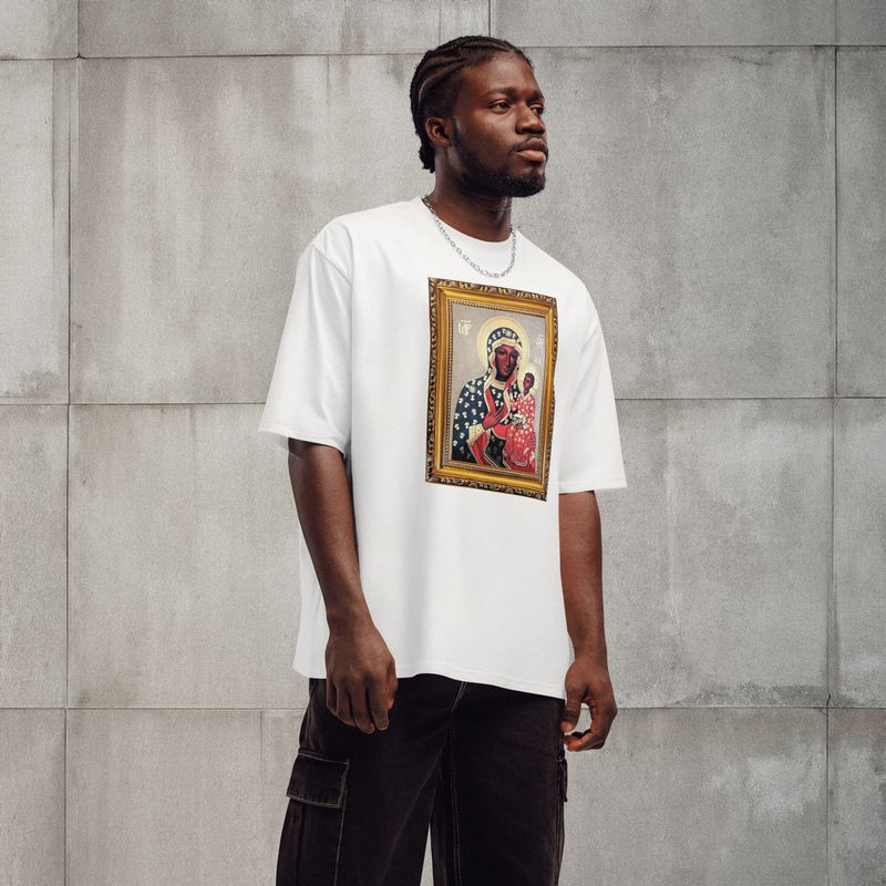 Doe Jones Mother and Son Oversized Heavyweight T-Shirt - product view 2