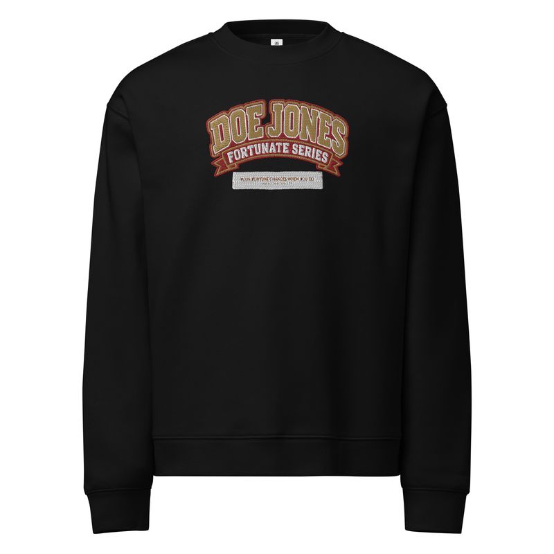 Doe Jones Fortunate Series Embroidered Crewneck Sweatshirt