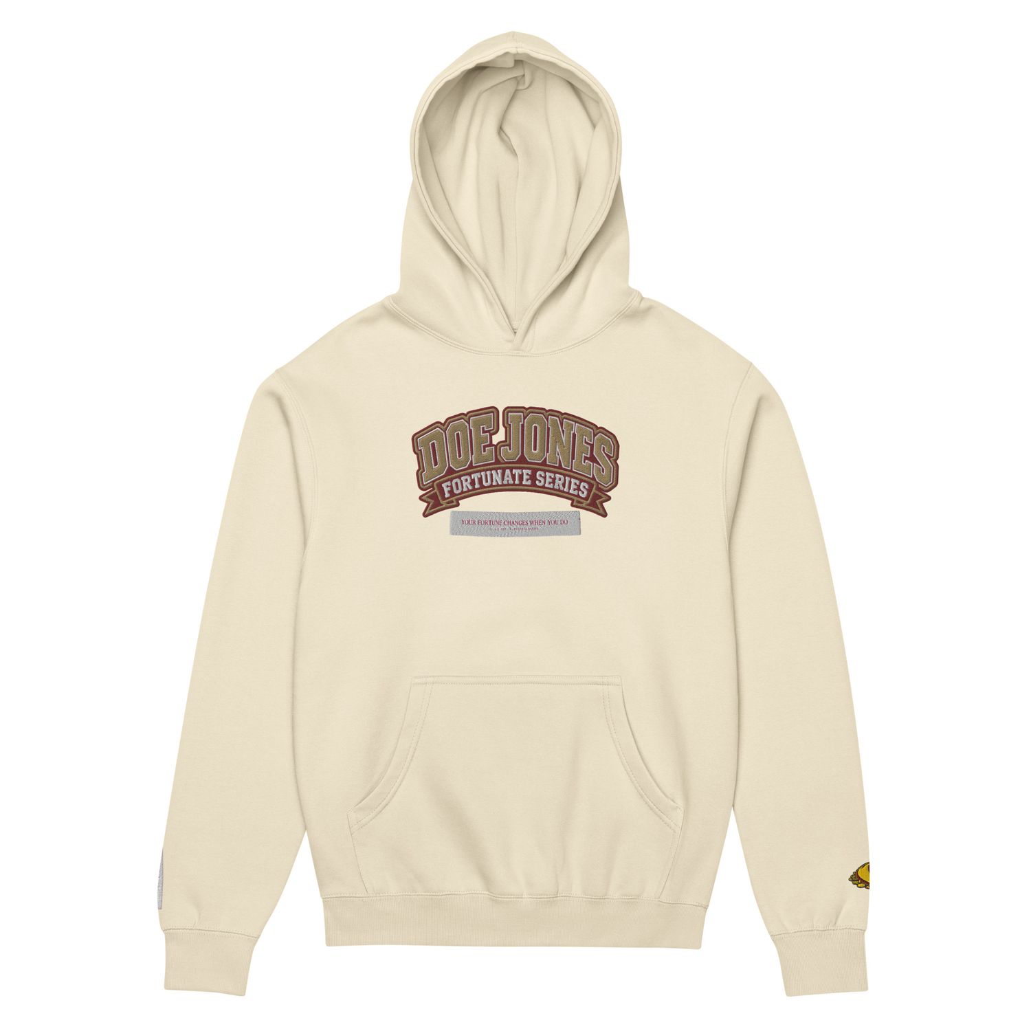 Doe Jones Fortunate Series Embroidered Fleece Hoodie