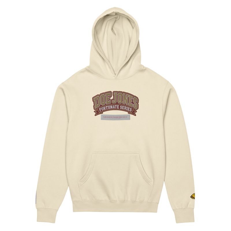 Doe Jones Fortunate Series Embroidered Fleece Hoodie