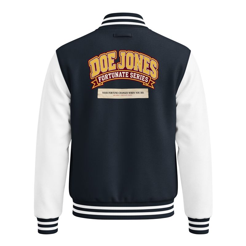 Doe Jones Fortunate Series Embroidered Letterman Jacket - product view 2