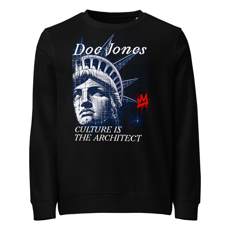 Doe Jones Culture Is The Architect Blueprint Sweatshirt – NYC Statue of Liberty Streetwear