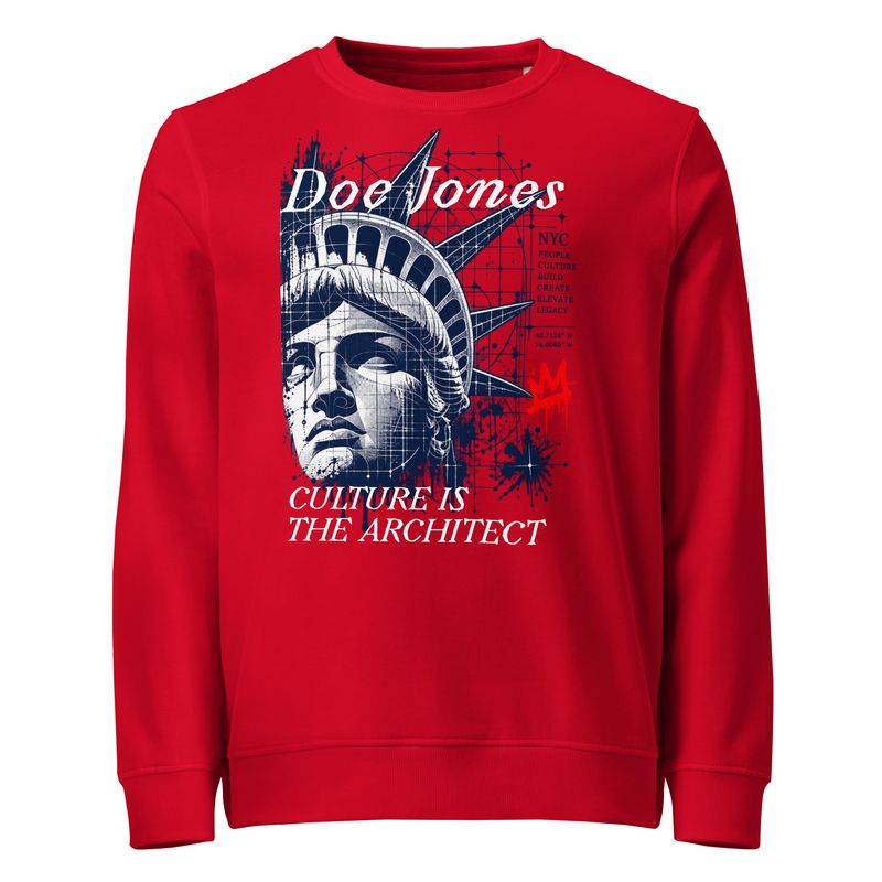 Doe Jones Culture Is The Architect Blueprint Sweatshirt – NYC Statue of Liberty Streetwear