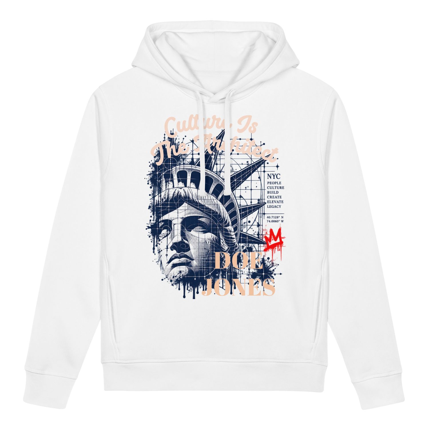 Doe Jones Culture Is The Architect NYC Blueprint Organic Hoodie