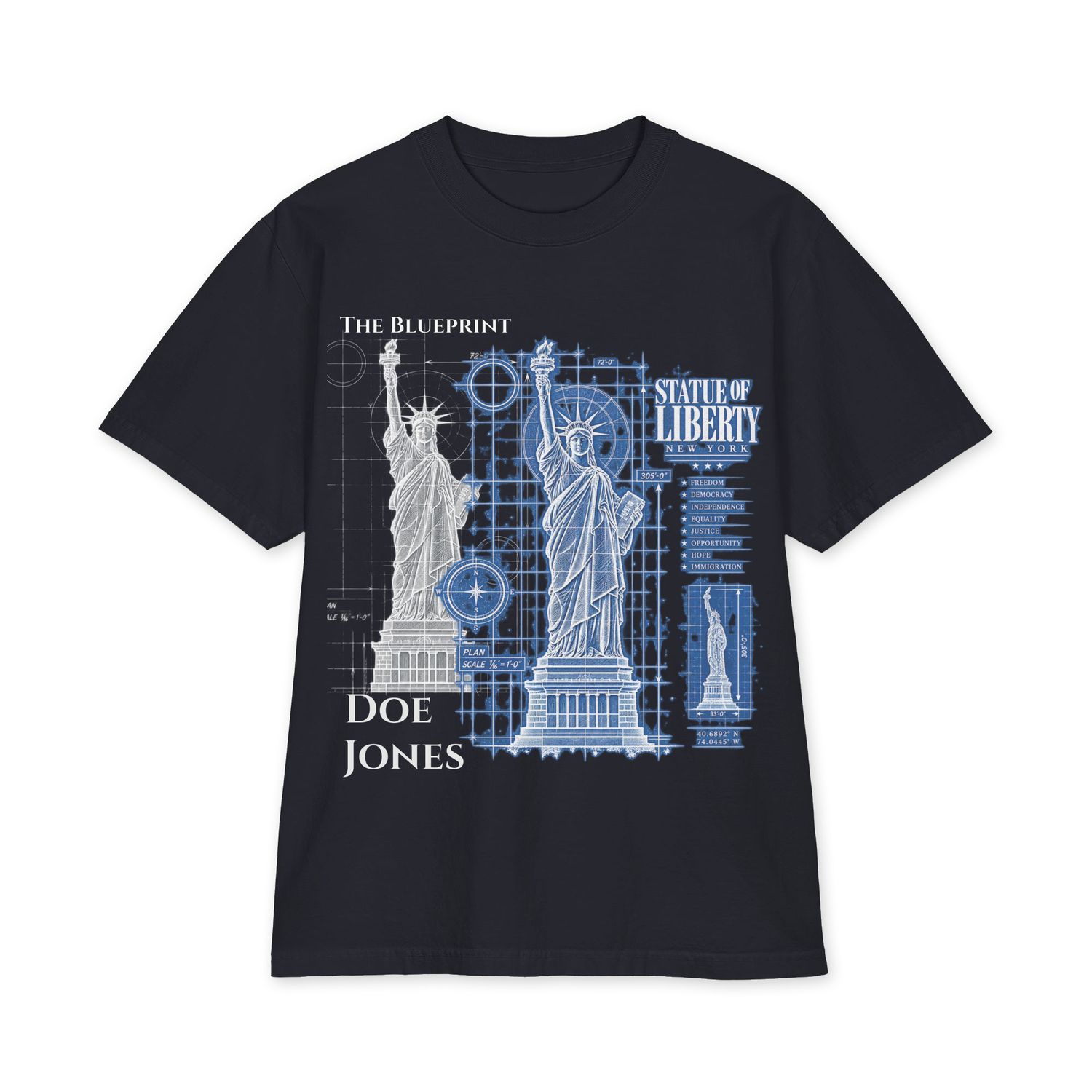 Doe Jones Liberty BluePrint heavyweight short sleeve