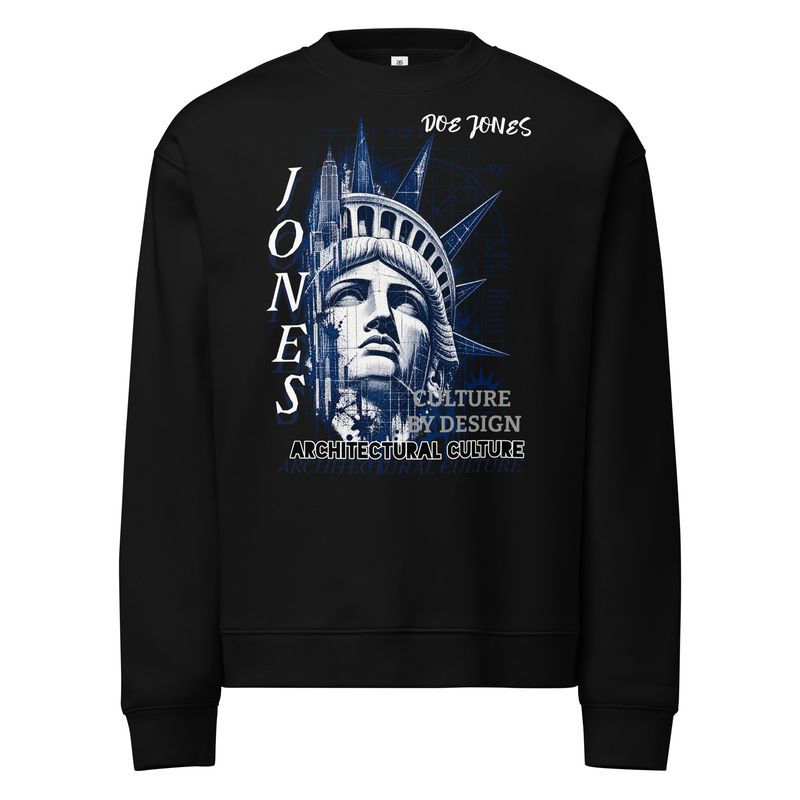 Doe Jones Culture By Design NYC Blueprint Relaxed Crewneck Sweatshirt